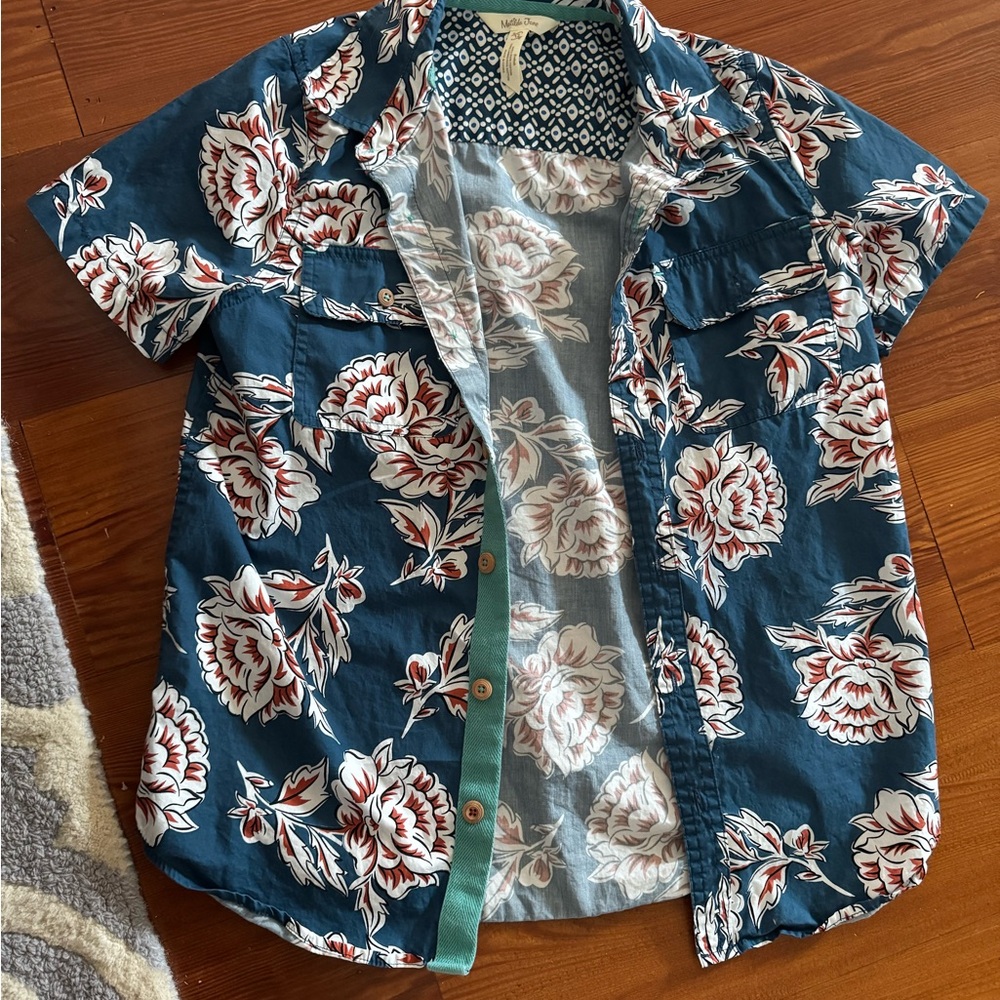 Matilda Jane Blue and White Patterned Shirt